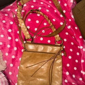 Hobo International Stylish Tan Genuine Leather Crossbody Bag